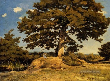  Baum Kunst - Der große Baum Papier Landschaft Henri Joseph Harpignies